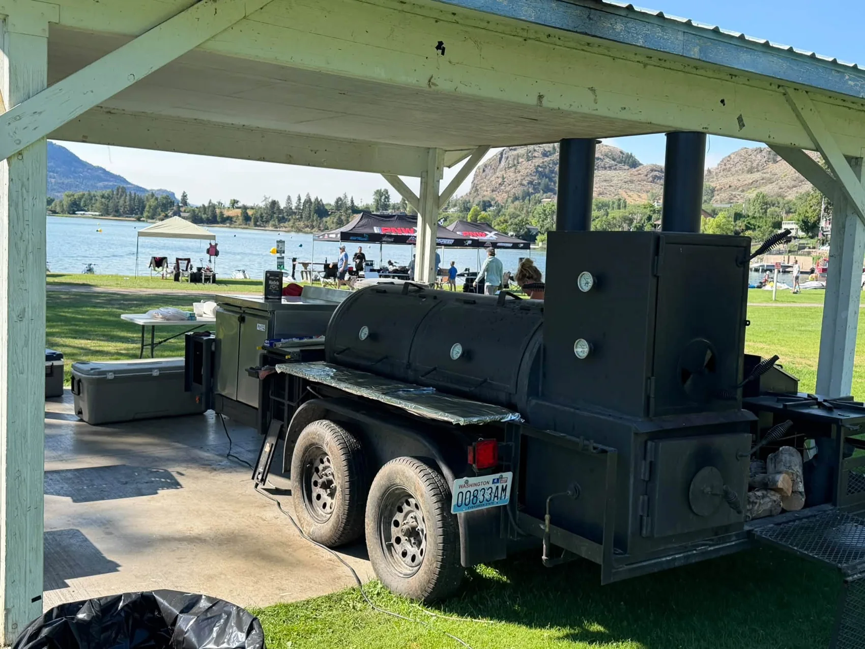 BBQ trailer on site