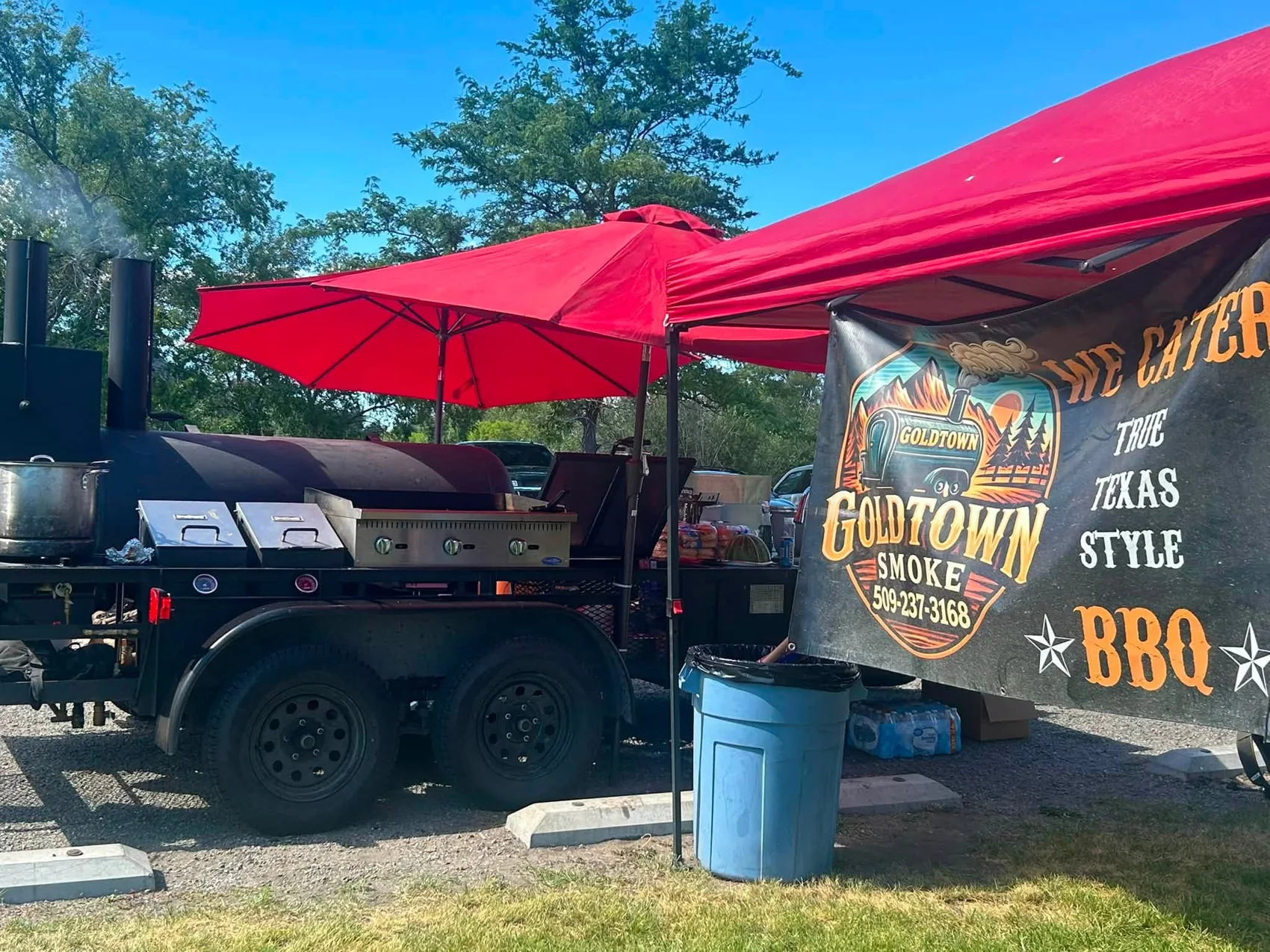 Setting up for an event